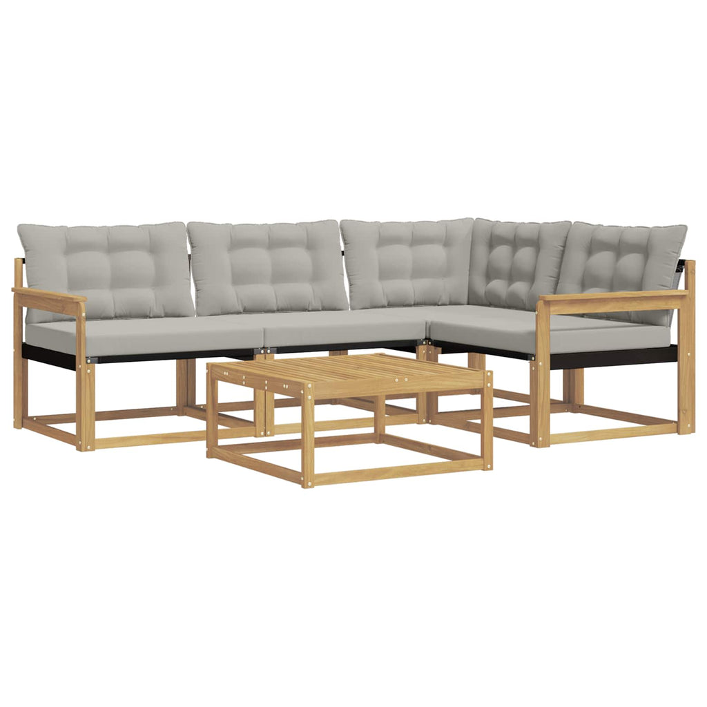 vidaXL Zestaw sof na zewnątrz 5 pcs Biały i jasnoszary 79 x 79 x 37 cm