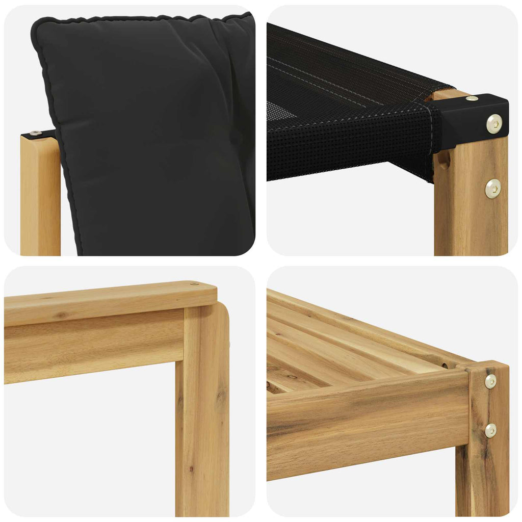 vidaXL Zestaw sof na zewnątrz 5 pcs biały i czarny 79 x 79 x 37 cm