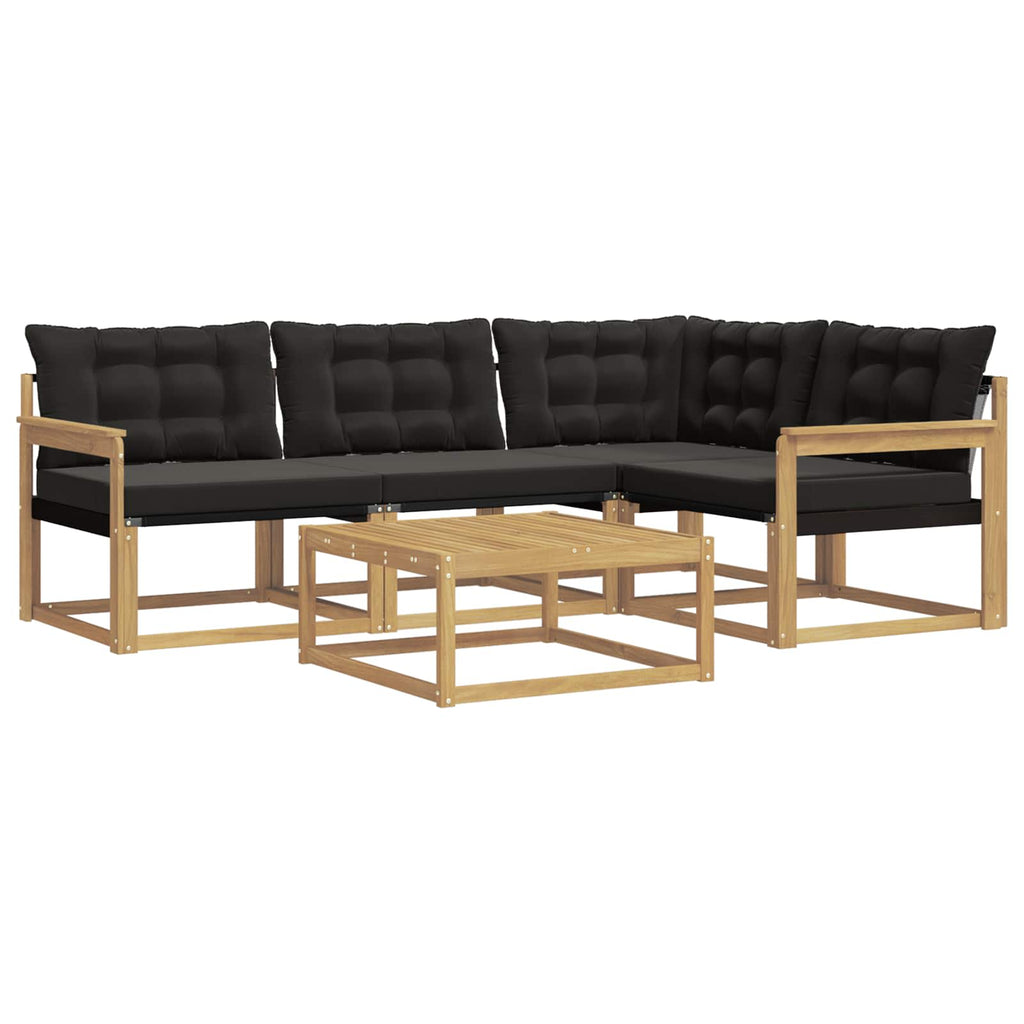 vidaXL Zestaw sof na zewnątrz 5 pcs biały i czarny 79 x 79 x 37 cm