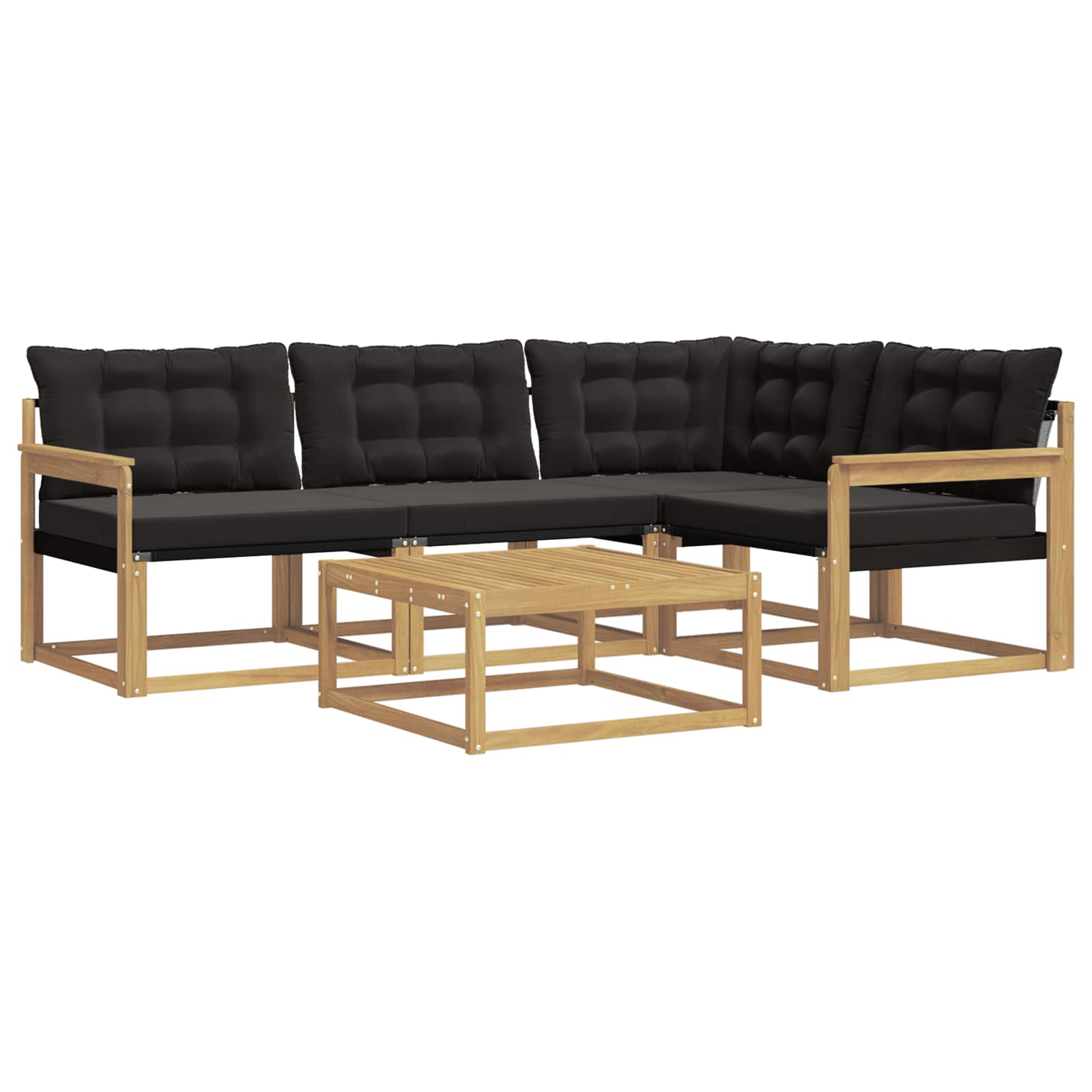 vidaXL Zestaw sof na zewnątrz 5 pcs biały i czarny 79 x 79 x 37 cm