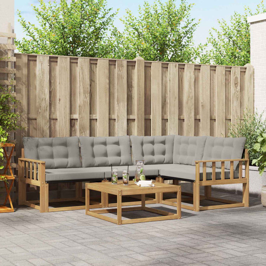 vidaXL Zestaw sof na zewnątrz 5 pcs Biały i jasnoszary 79 x 79 x 37 cm
