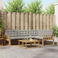 vidaXL Zestaw sof na zewnątrz 5 pcs Biały i jasnoszary 79 x 79 x 37 cm