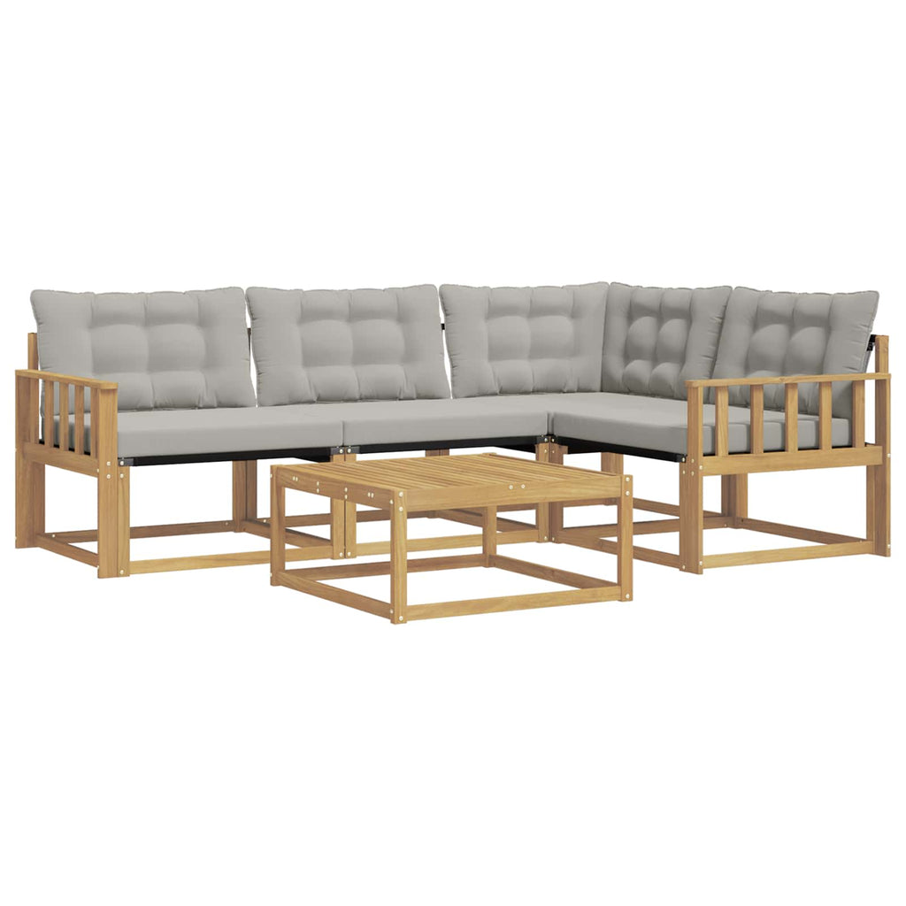vidaXL Zestaw sof na zewnątrz 5 pcs Biały i jasnoszary 79 x 79 x 37 cm