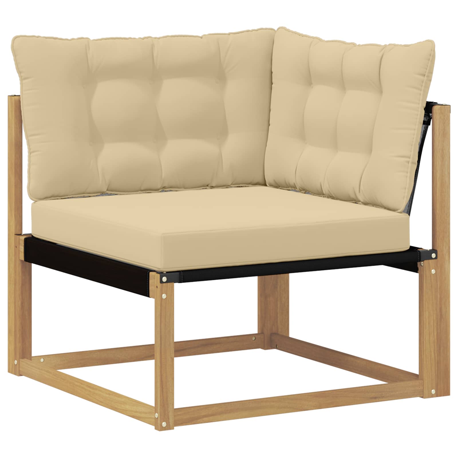 vidaXL Zestaw sof na zewnątrz 5 pcs Biały i Beżowy 79 x 79 x 37 cm