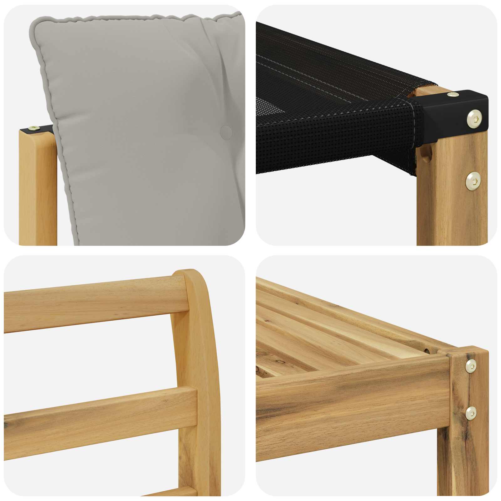 vidaXL Zestaw sof na zewnątrz 5 pcs Biały i jasnoszary 79 x 79 x 37 cm