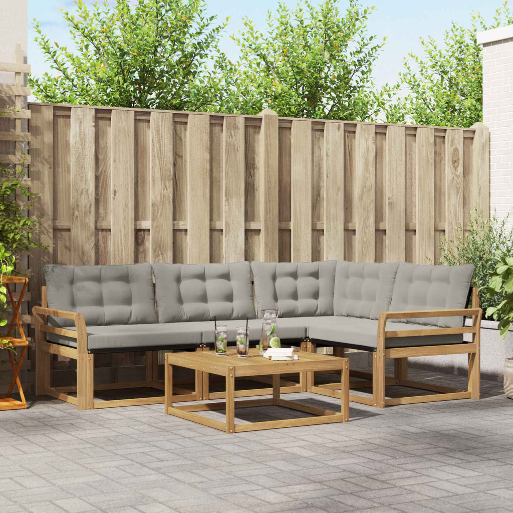 vidaXL Zestaw sof na zewnątrz 5 pcs Biały i jasnoszary 79 x 79 x 37 cm