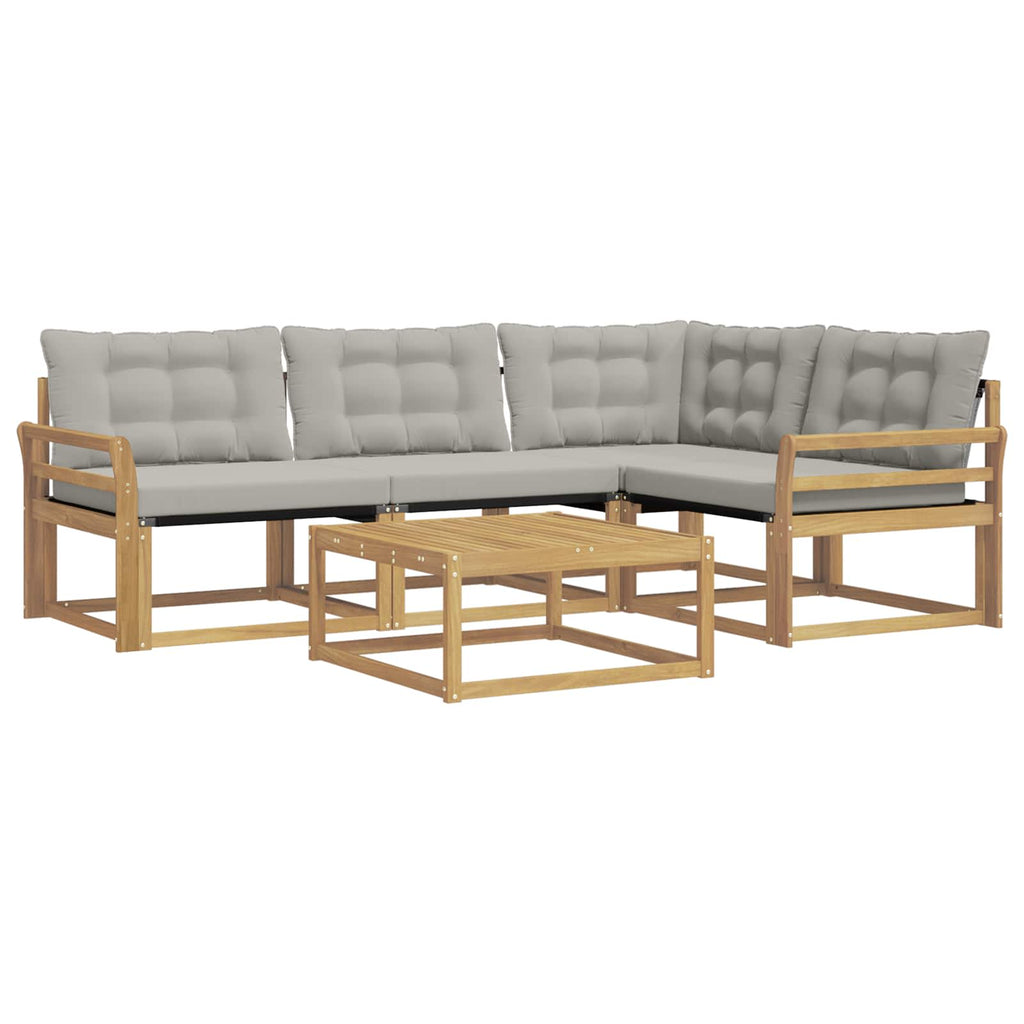 vidaXL Zestaw sof na zewnątrz 5 pcs Biały i jasnoszary 79 x 79 x 37 cm