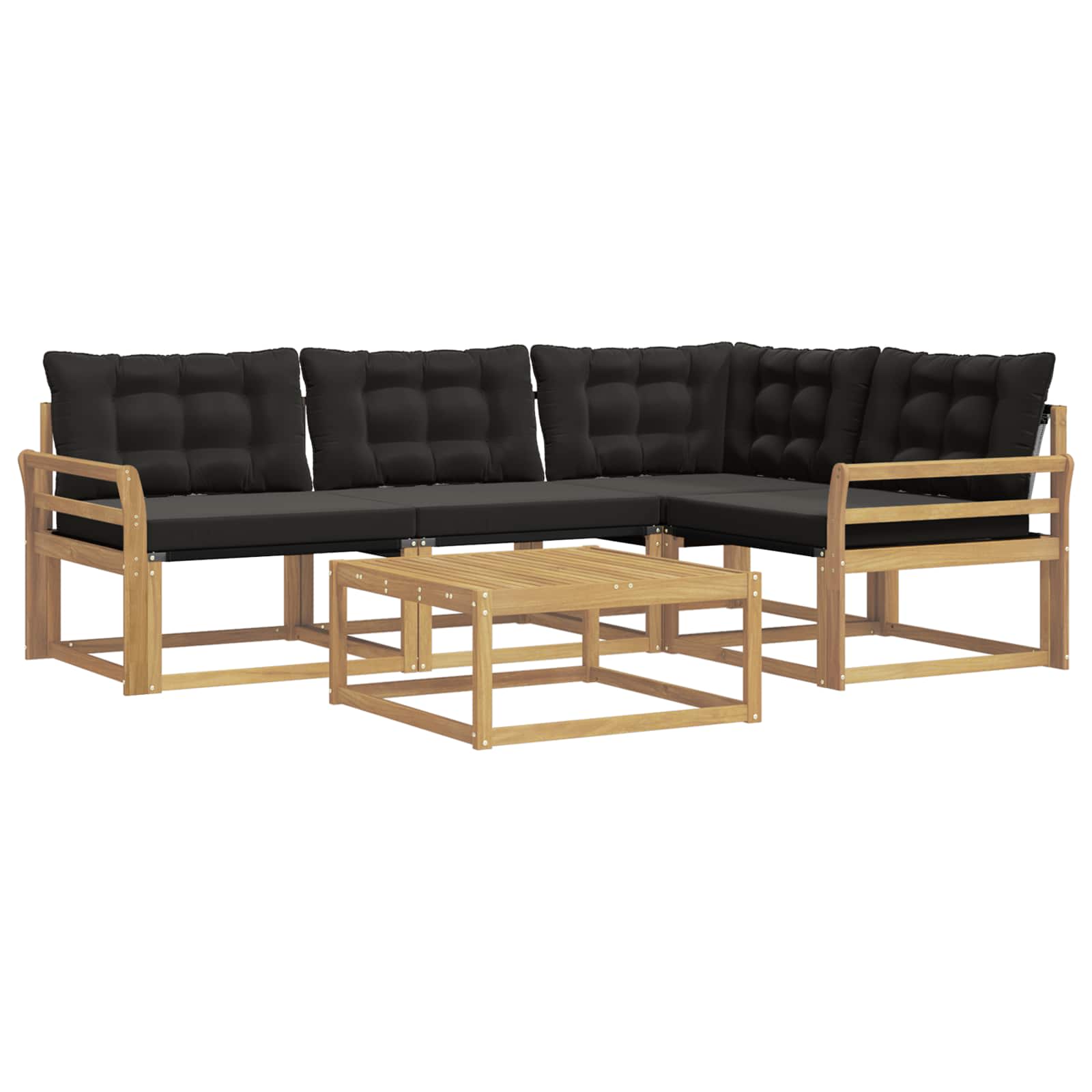 vidaXL Zestaw sof na zewnątrz 5 pcs biały i czarny 79 x 79 x 37 cm