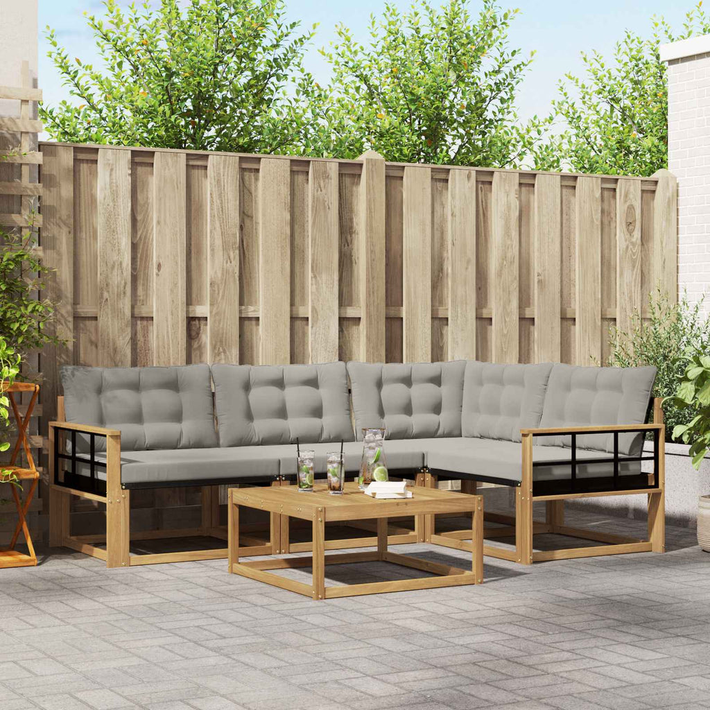 vidaXL Zestaw sof na zewnątrz 5 pcs Biały i jasnoszary 79 x 79 x 37 cm