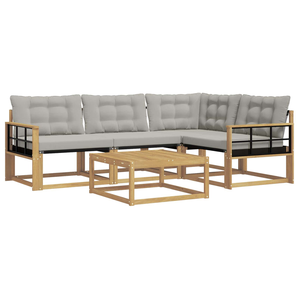 vidaXL Zestaw sof na zewnątrz 5 pcs Biały i jasnoszary 79 x 79 x 37 cm