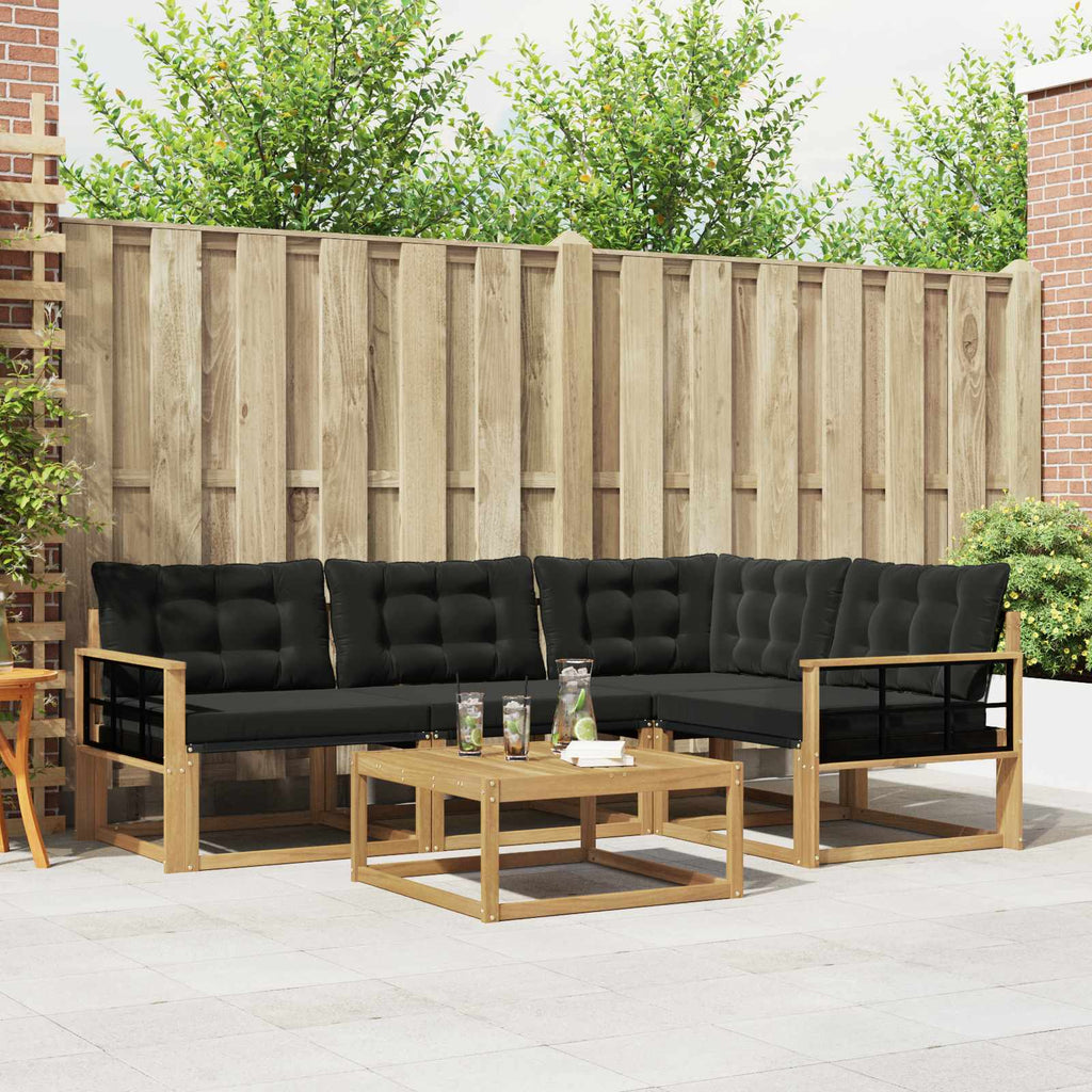 vidaXL Zestaw sof na zewnątrz 5 pcs biały i czarny 79 x 79 x 37 cm