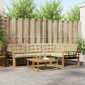 vidaXL Zestaw sof na zewnątrz 5 pcs Biały i Beżowy 79 x 79 x 37 cm