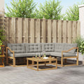 vidaXL Zestaw sof na zewnątrz 5 pcs Biały i jasnoszary 79 x 79 x 37 cm