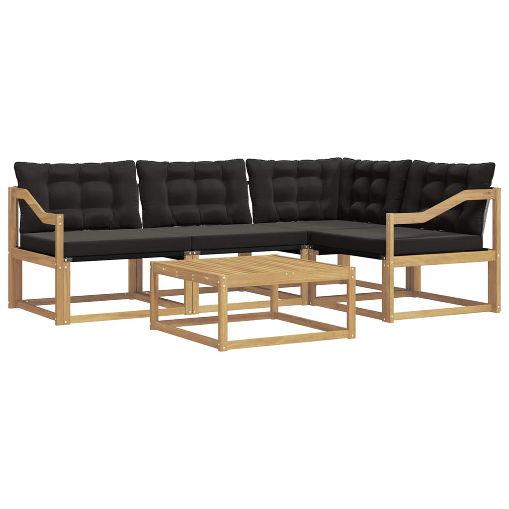 vidaXL Zestaw sof na zewnątrz 5 pcs biały i czarny 79 x 79 x 37 cm