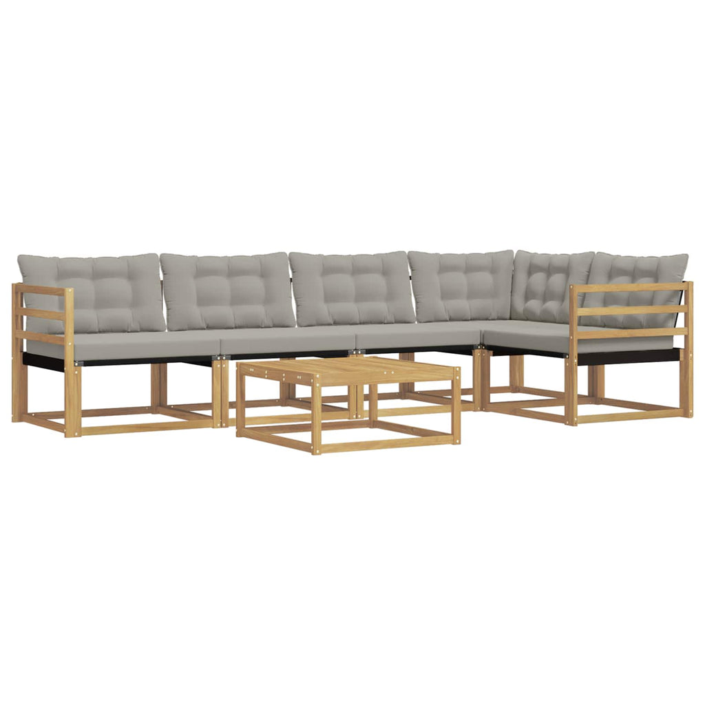 vidaXL Zestaw sof na zewnątrz 6 pcs Biały i jasnoszary 79 x 79 x 37 cm
