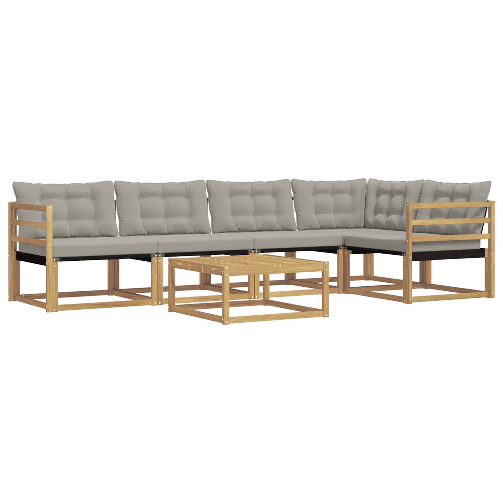 vidaXL Zestaw sof na zewnątrz 6 pcs Biały i jasnoszary 79 x 79 x 37 cm