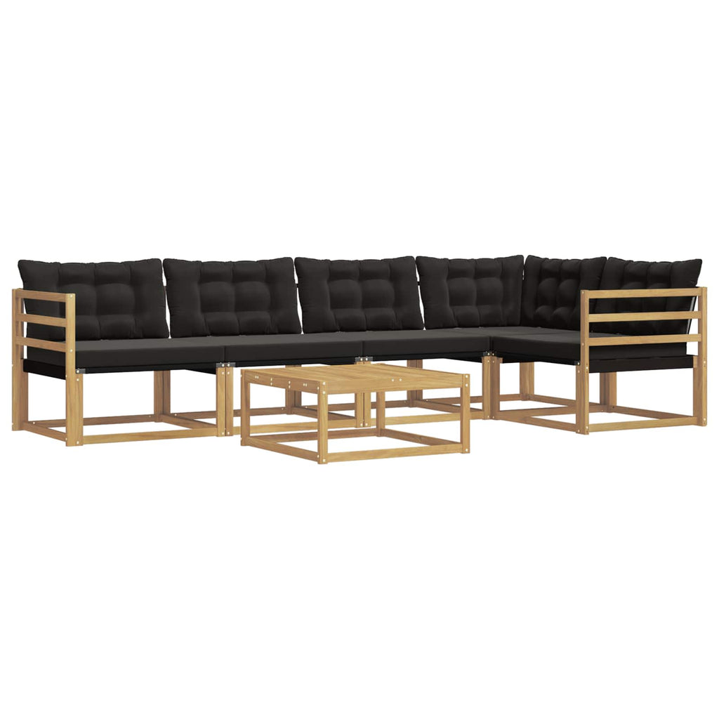 vidaXL Zestaw sof na zewnątrz 6 pcs biały i czarny 79 x 79 x 37 cm