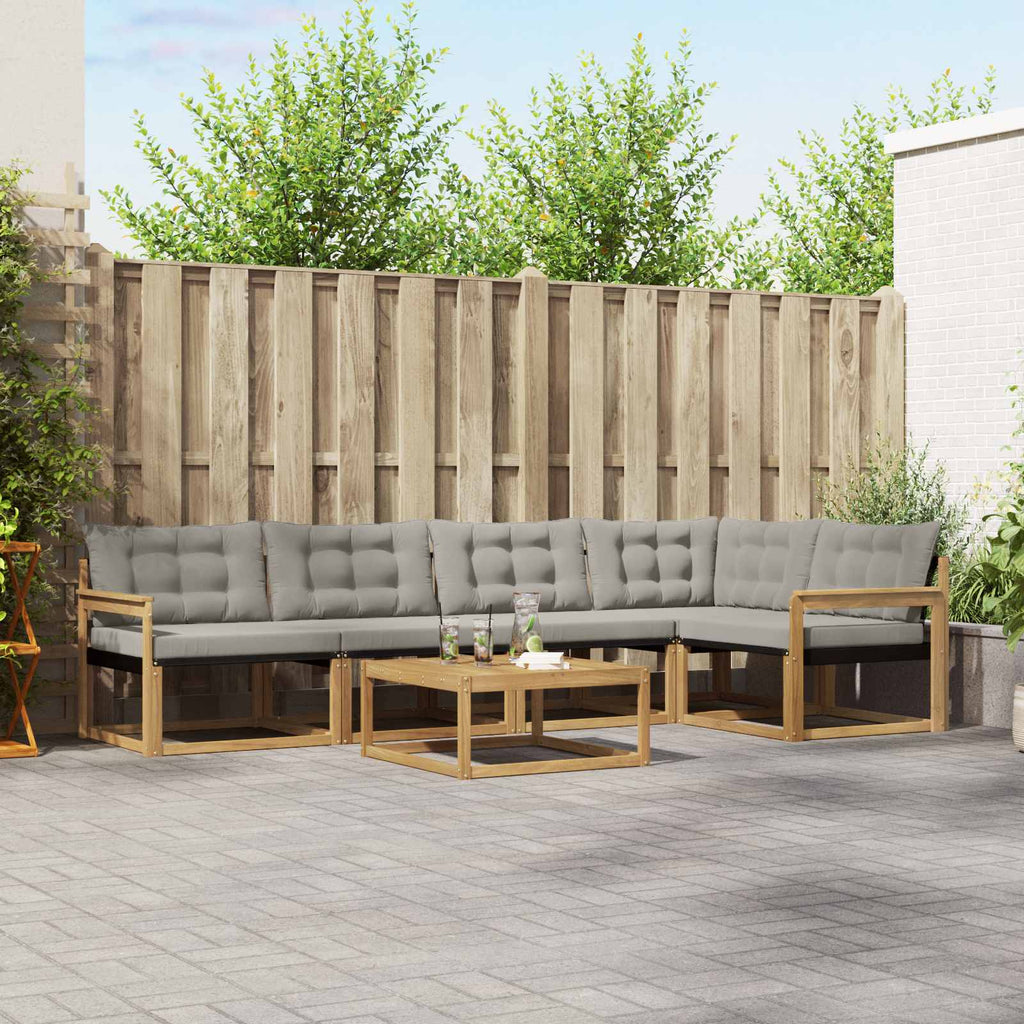 vidaXL Zestaw sof na zewnątrz 6 pcs Biały i jasnoszary 79 x 79 x 37 cm