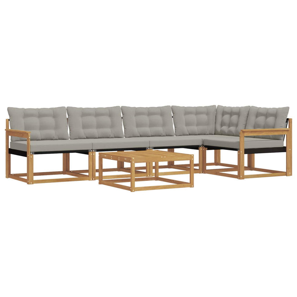 vidaXL Zestaw sof na zewnątrz 6 pcs Biały i jasnoszary 79 x 79 x 37 cm