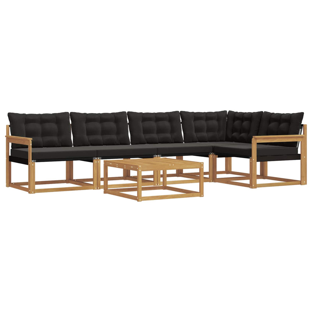 vidaXL Zestaw sof na zewnątrz 6 pcs biały i czarny 79 x 79 x 37 cm