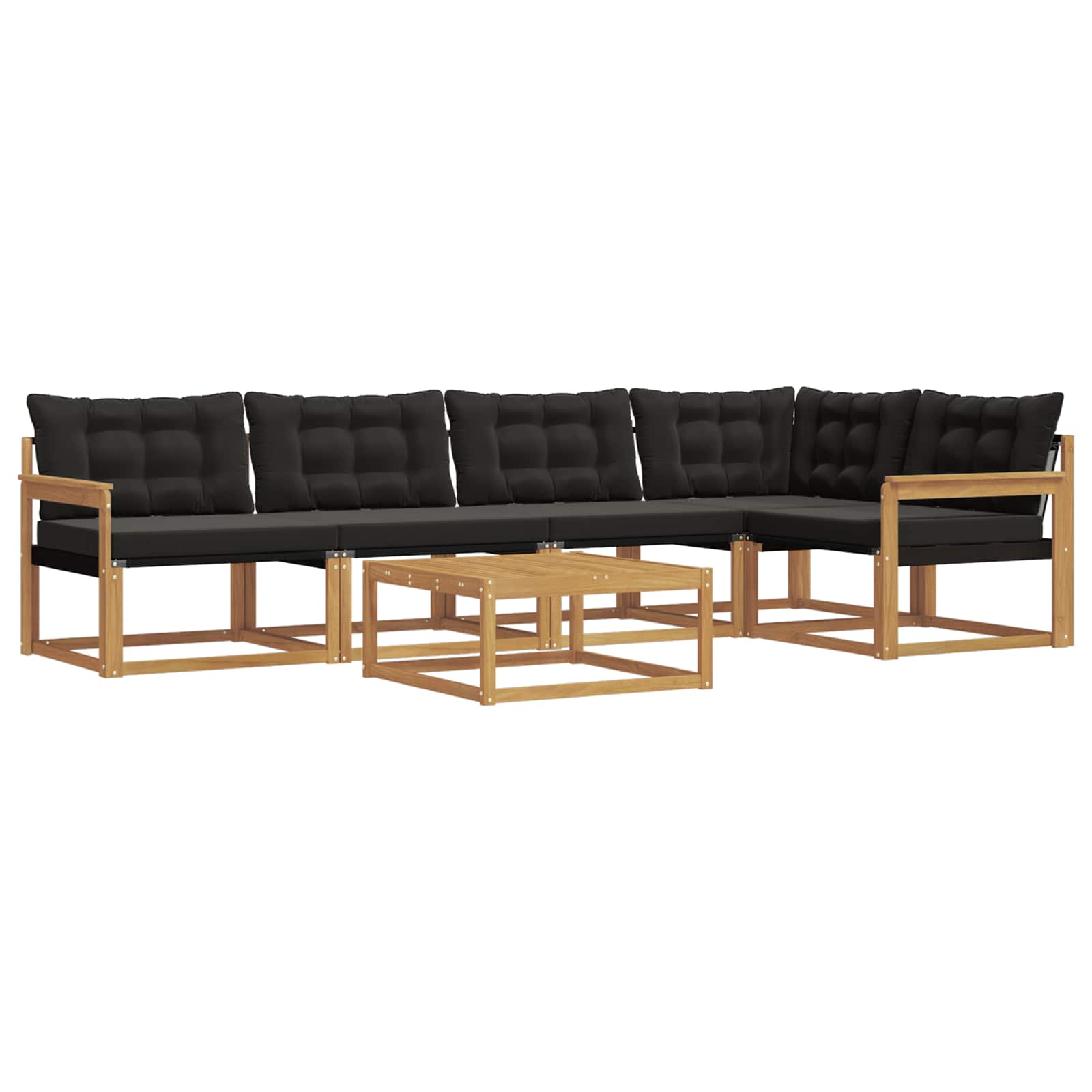 vidaXL Zestaw sof na zewnątrz 6 pcs biały i czarny 79 x 79 x 37 cm