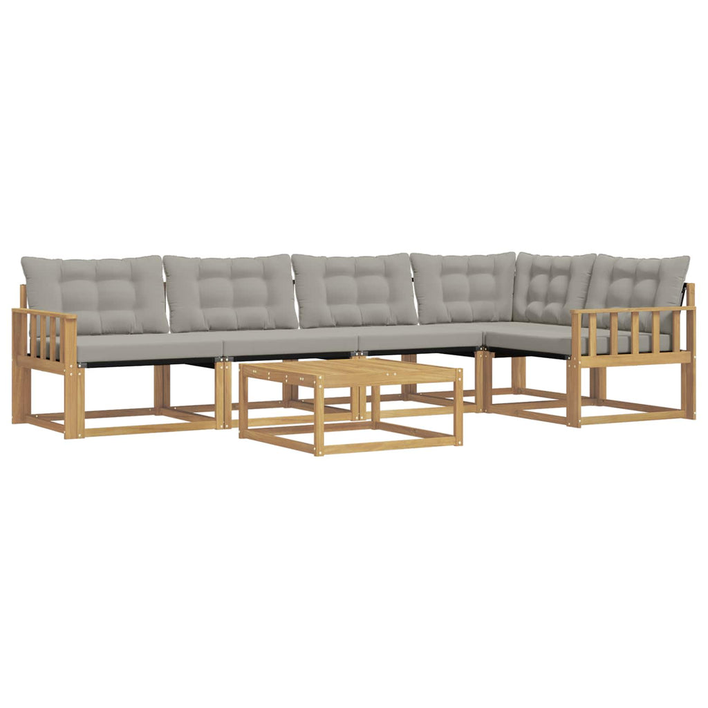 vidaXL Zestaw sof na zewnątrz 6 pcs Biały i jasnoszary 79 x 79 x 37 cm