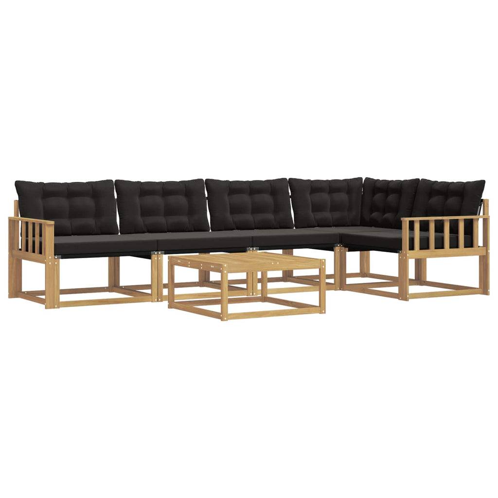 vidaXL Zestaw sof na zewnątrz 6 pcs biały i czarny 79 x 79 x 37 cm