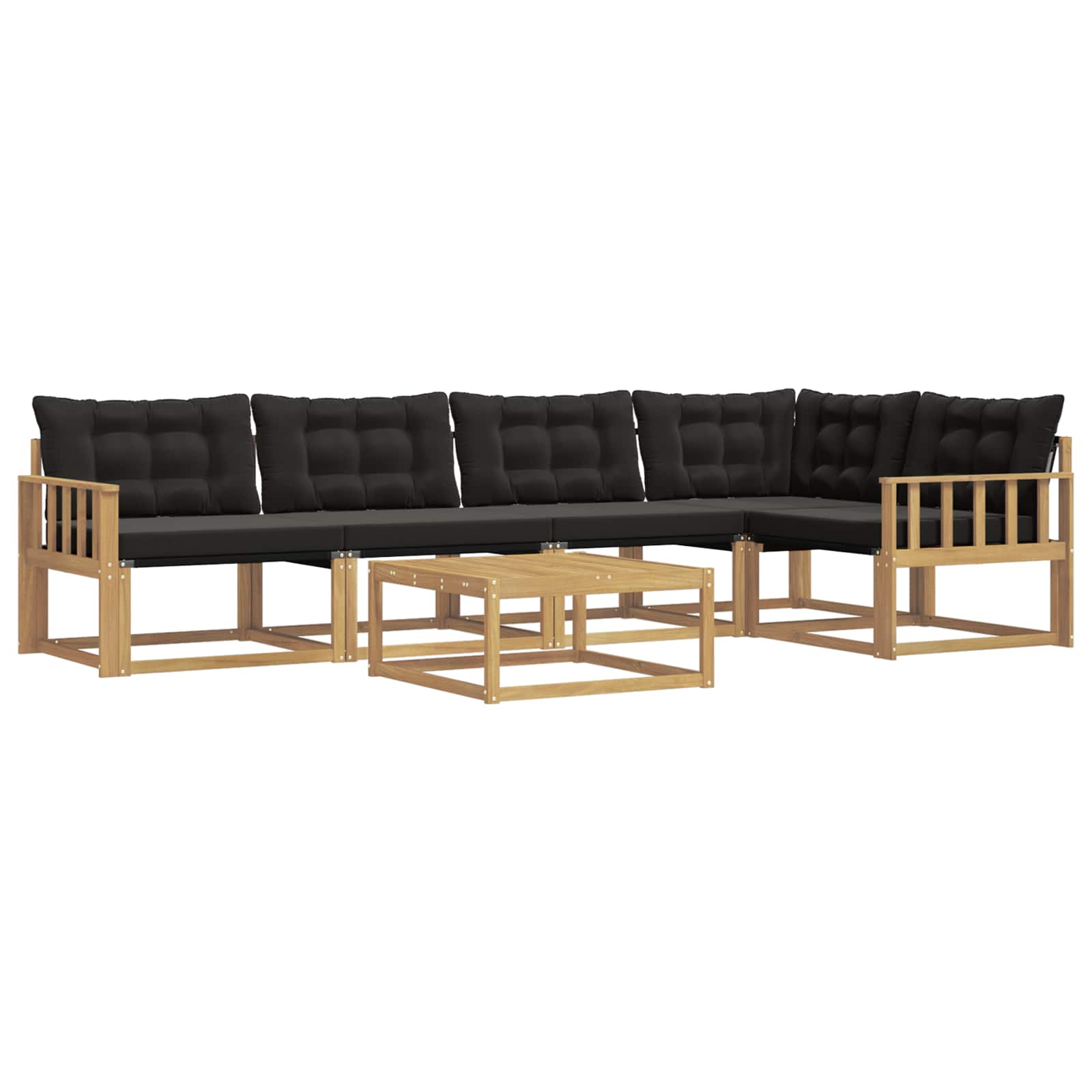 vidaXL Zestaw sof na zewnątrz 6 pcs biały i czarny 79 x 79 x 37 cm