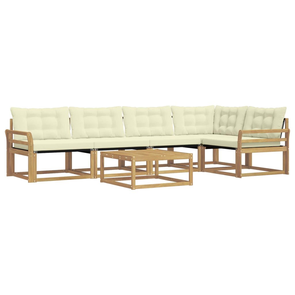 vidaXL Zestaw sof na zewnątrz 6 pcs Biały i kremowy 79 x 79 x 37 cm