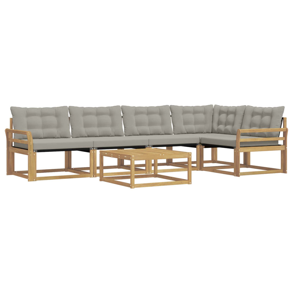 vidaXL Zestaw sof na zewnątrz 6 pcs Biały i jasnoszary 79 x 79 x 37 cm