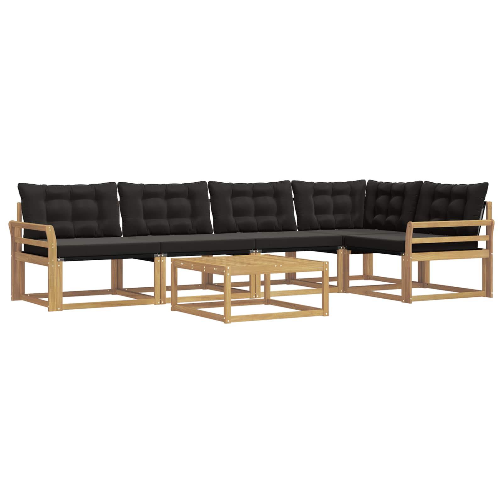 vidaXL Zestaw sof na zewnątrz 6 pcs biały i czarny 79 x 79 x 37 cm