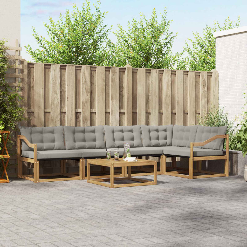 vidaXL Zestaw sof na zewnątrz 6 pcs Biały i jasnoszary 79 x 79 x 37 cm