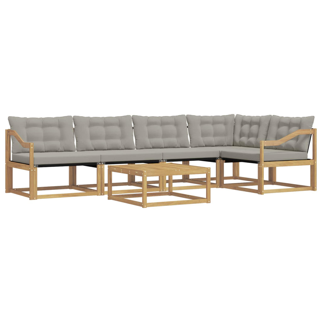 vidaXL Zestaw sof na zewnątrz 6 pcs Biały i jasnoszary 79 x 79 x 37 cm