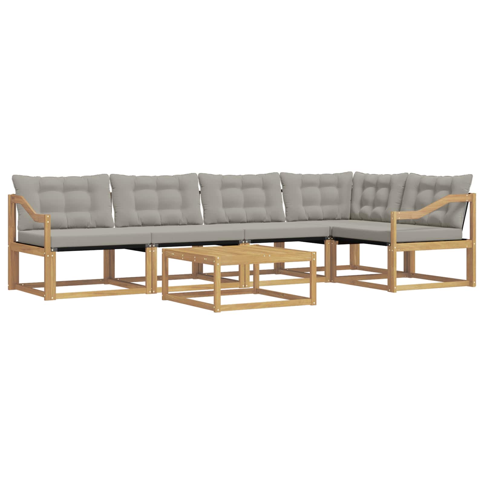 vidaXL Zestaw sof na zewnątrz 6 pcs Biały i jasnoszary 79 x 79 x 37 cm