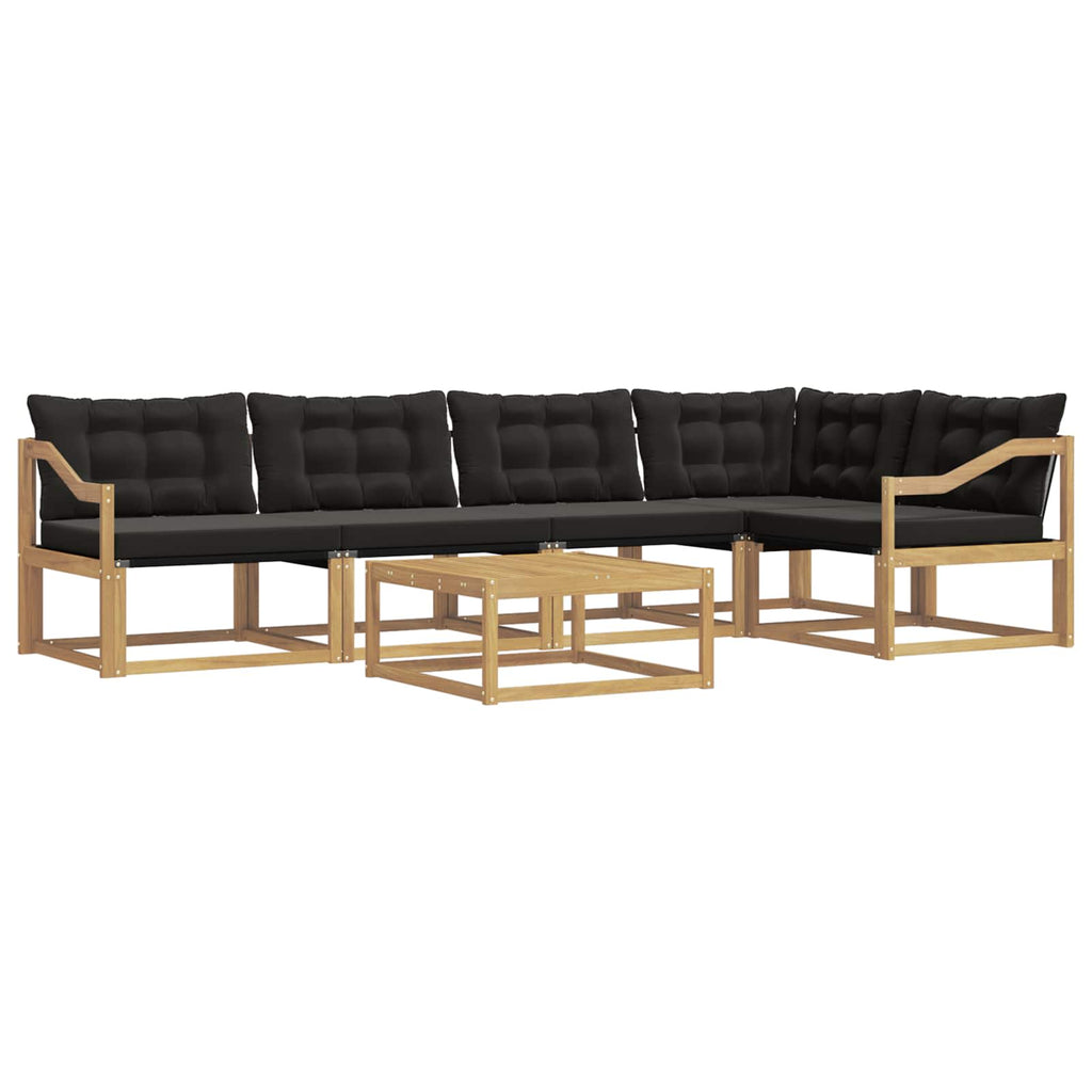 vidaXL Zestaw sof na zewnątrz 6 pcs biały i czarny 79 x 79 x 37 cm