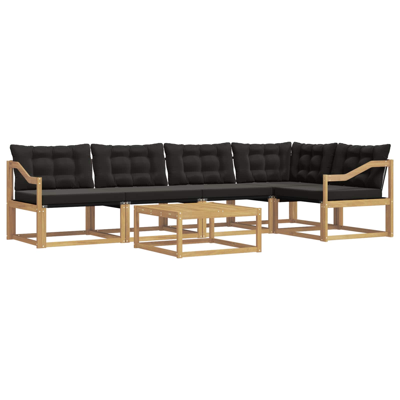 vidaXL Zestaw sof na zewnątrz 6 pcs biały i czarny 79 x 79 x 37 cm