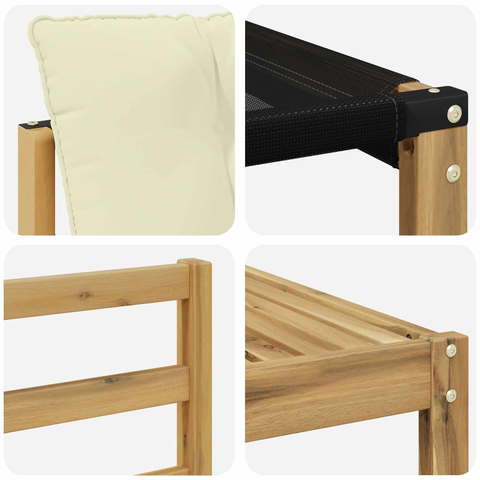 vidaXL Zestaw sof na zewnątrz 7 pcs Biały i kremowy 79 x 79 x 37 cm