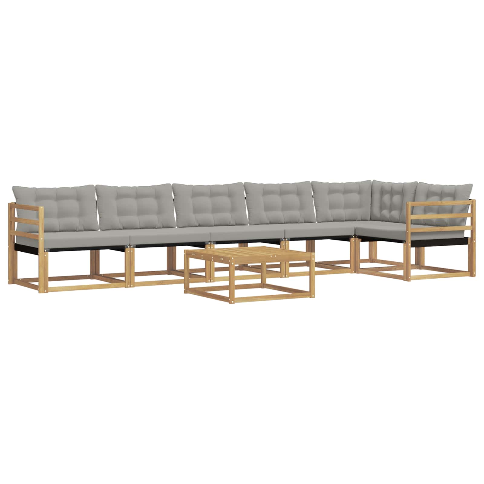 vidaXL Zestaw sof na zewnątrz 7 pcs Biały i jasnoszary 79 x 79 x 37 cm