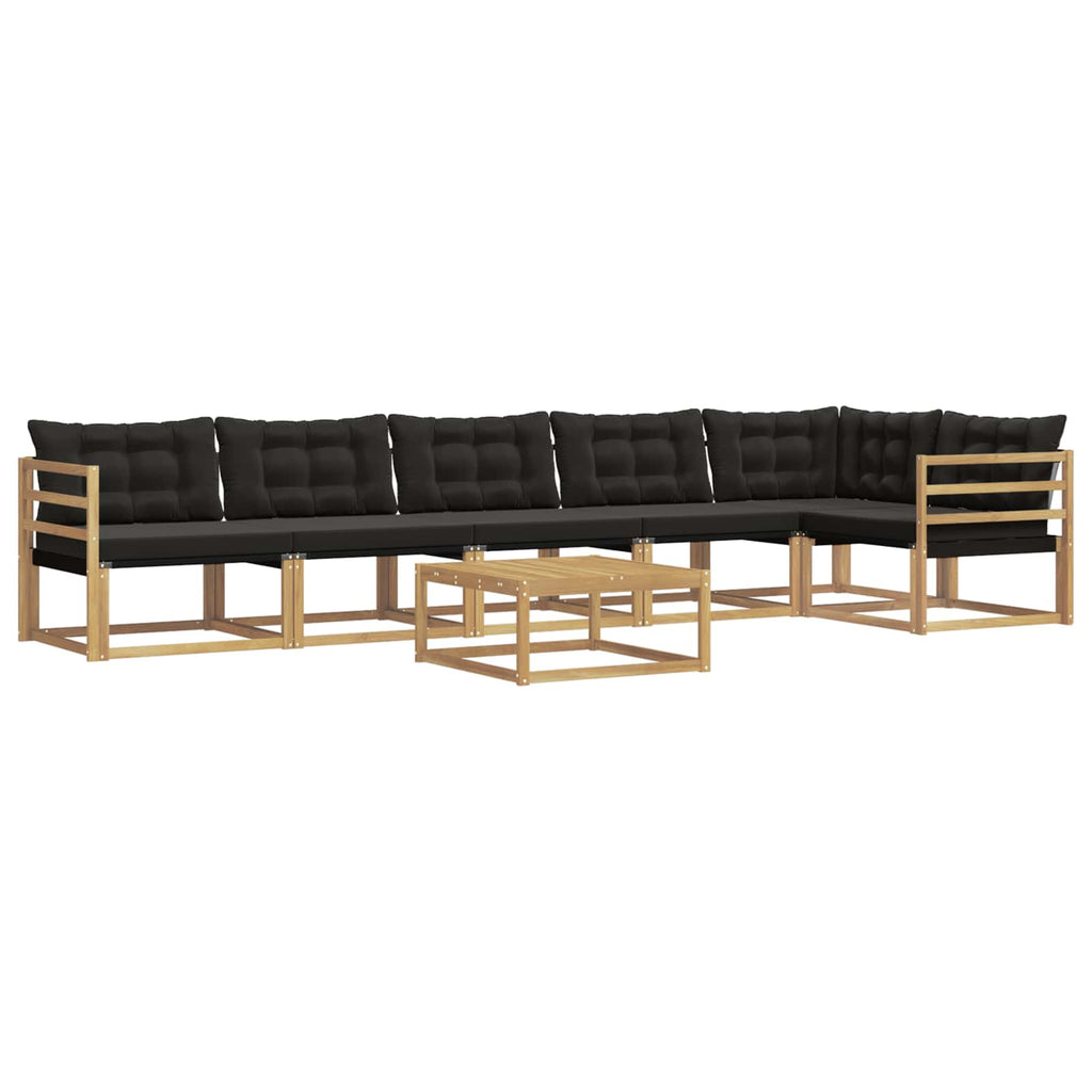 vidaXL Zestaw sof na zewnątrz 7 pcs biały i czarny 79 x 79 x 37 cm