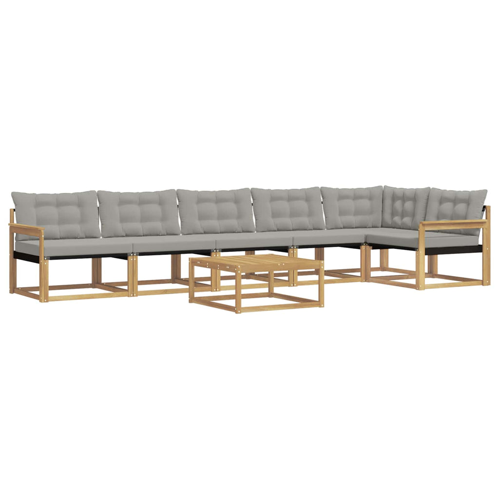 vidaXL Zestaw sof na zewnątrz 7 pcs Biały i jasnoszary 79 x 79 x 37 cm