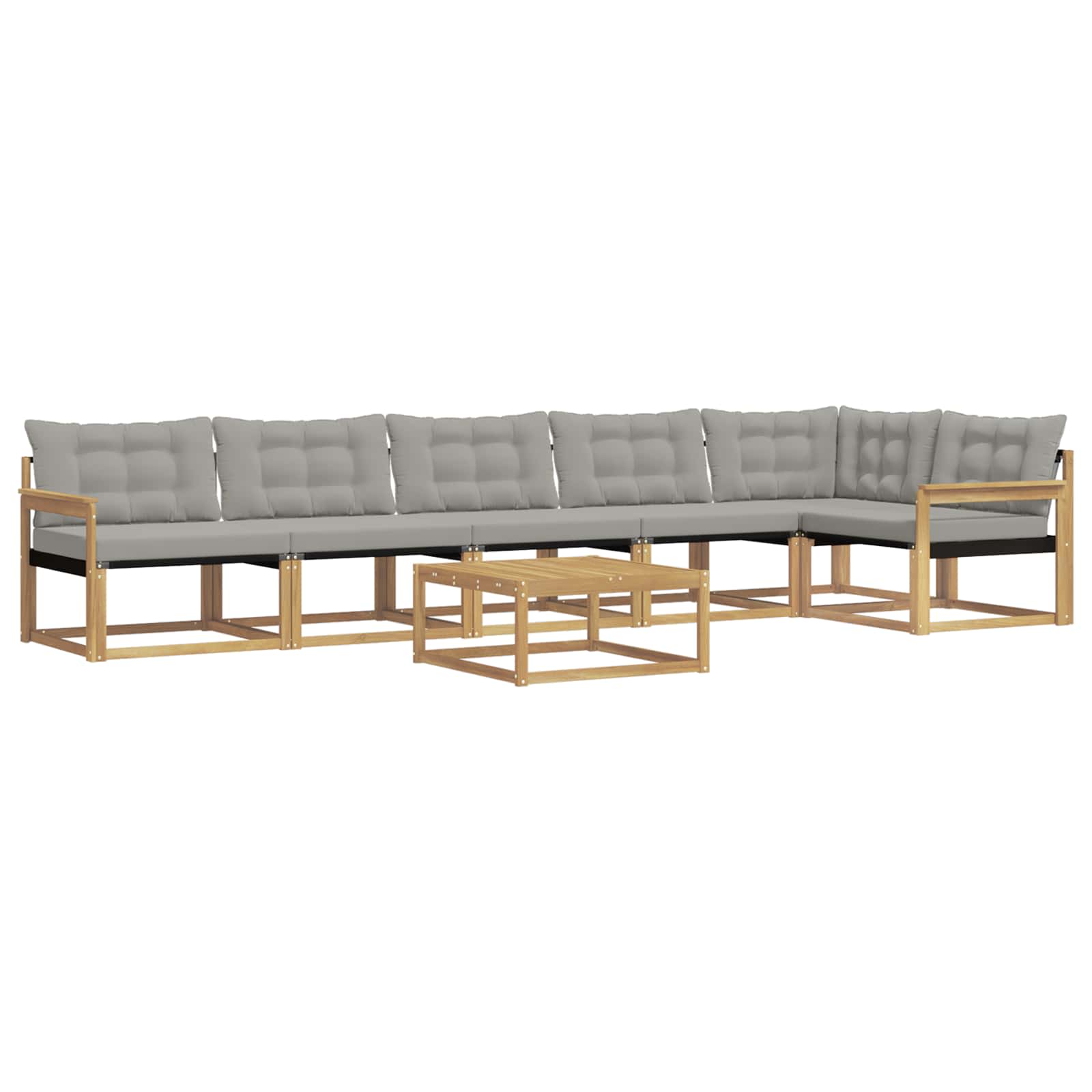 vidaXL Zestaw sof na zewnątrz 7 pcs Biały i jasnoszary 79 x 79 x 37 cm