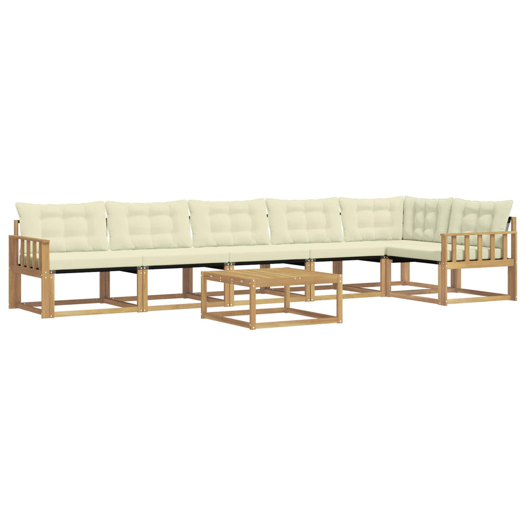 vidaXL Zestaw sof na zewnątrz 7 pcs Biały i kremowy 79 x 79 x 37 cm