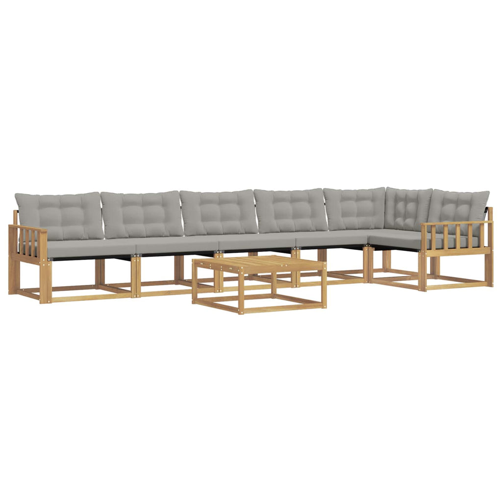 vidaXL Zestaw sof na zewnątrz 7 pcs Biały i jasnoszary 79 x 79 x 37 cm