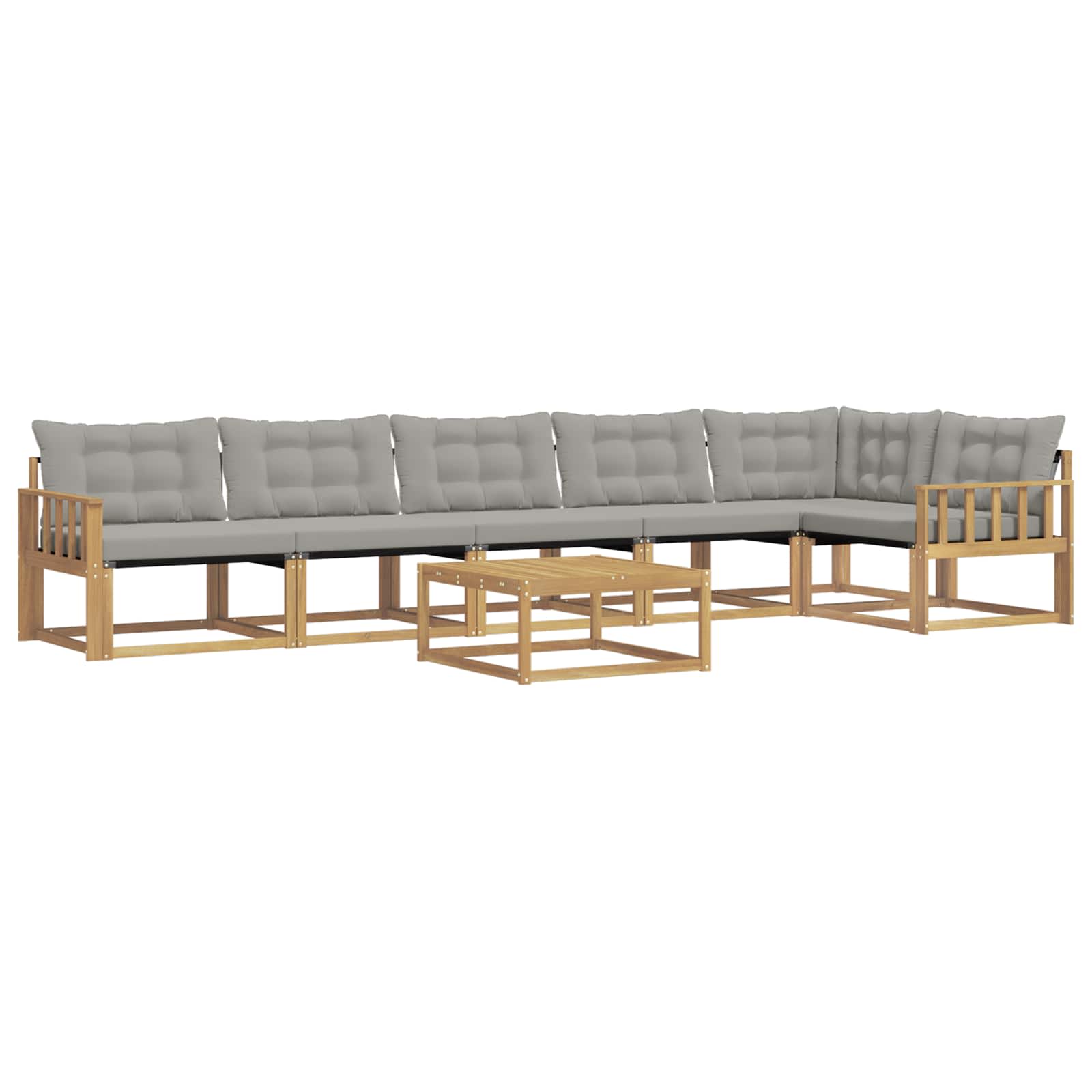 vidaXL Zestaw sof na zewnątrz 7 pcs Biały i jasnoszary 79 x 79 x 37 cm