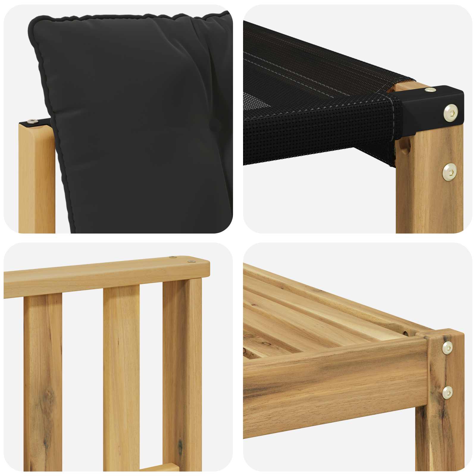 vidaXL Zestaw sof na zewnątrz 7 pcs biały i czarny 79 x 79 x 37 cm