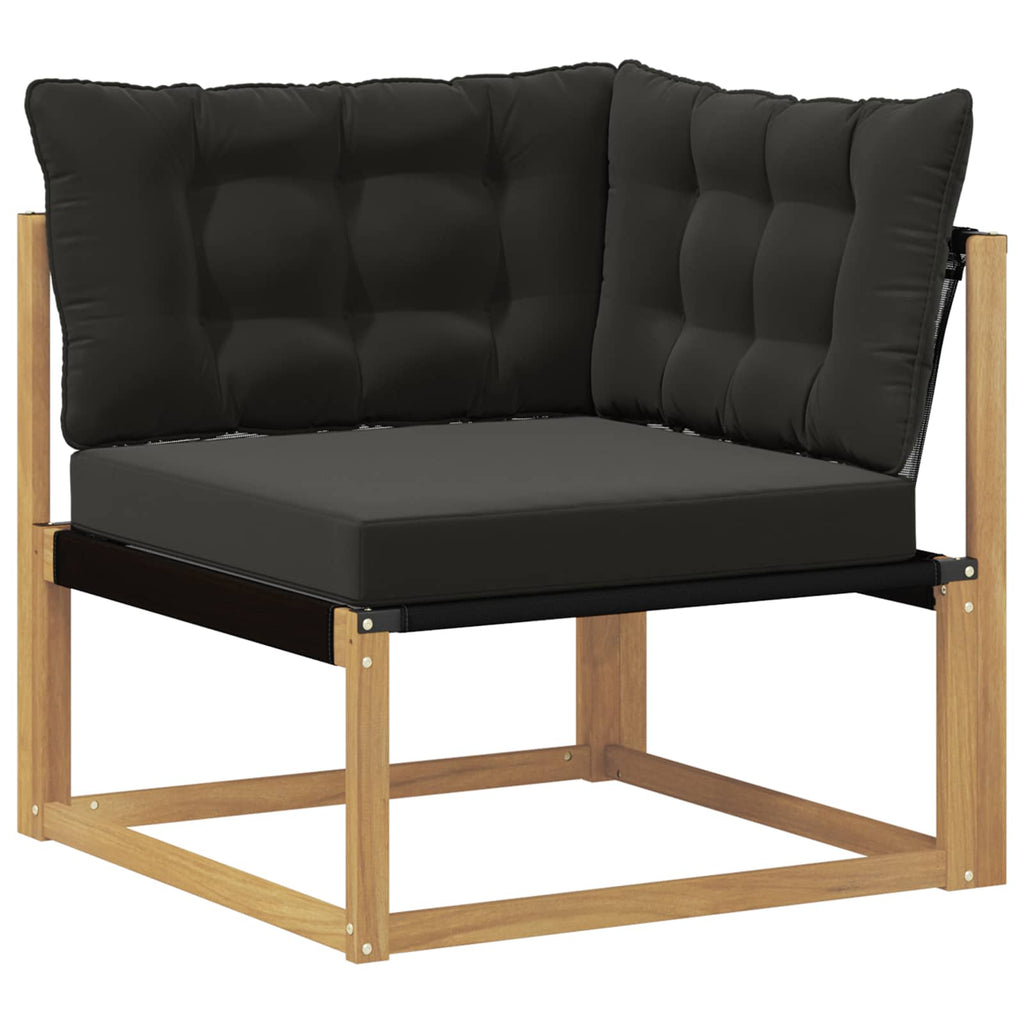 vidaXL Zestaw sof na zewnątrz 7 pcs biały i czarny 79 x 79 x 37 cm
