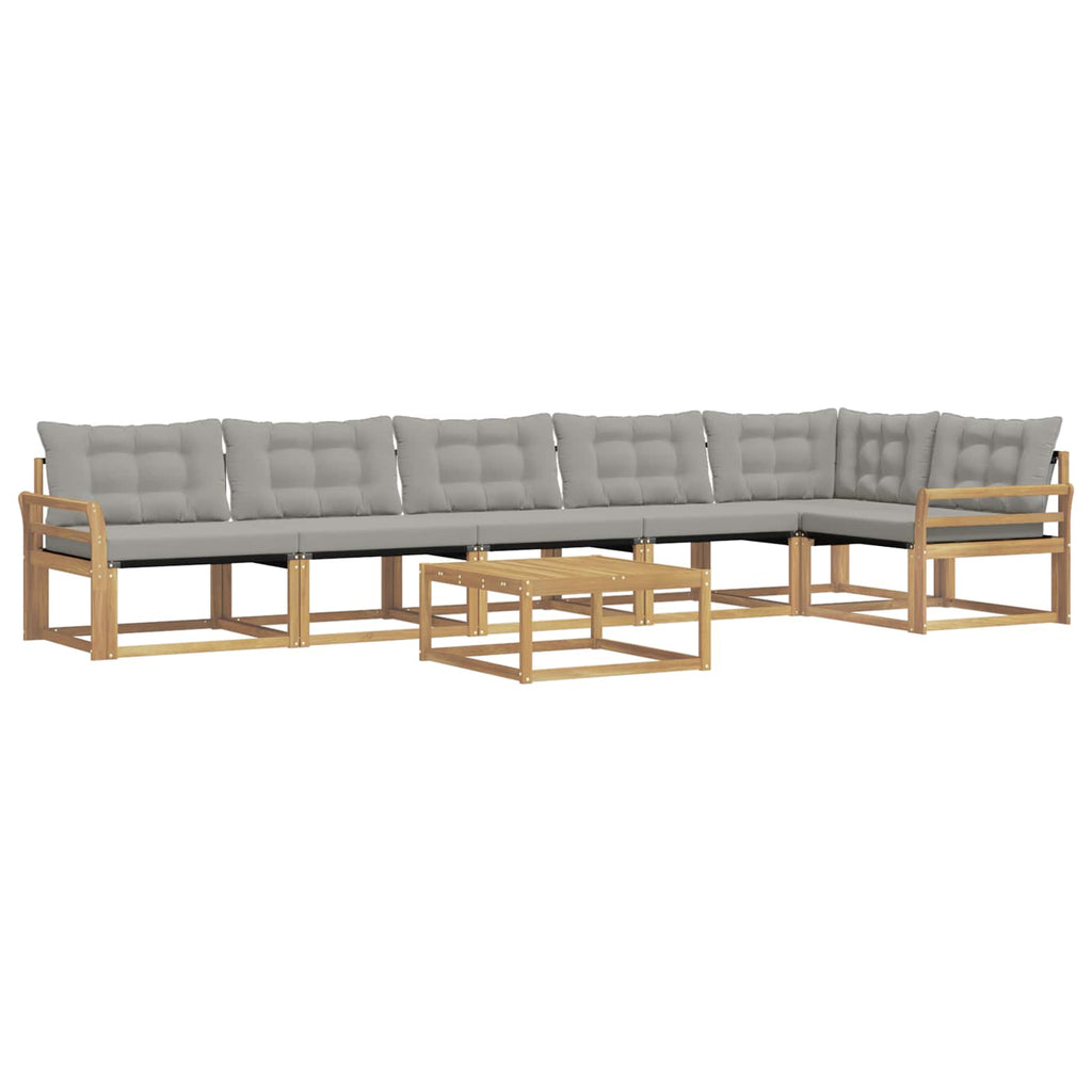 vidaXL Zestaw sof na zewnątrz 7 pcs Biały i jasnoszary 79 x 79 x 37 cm