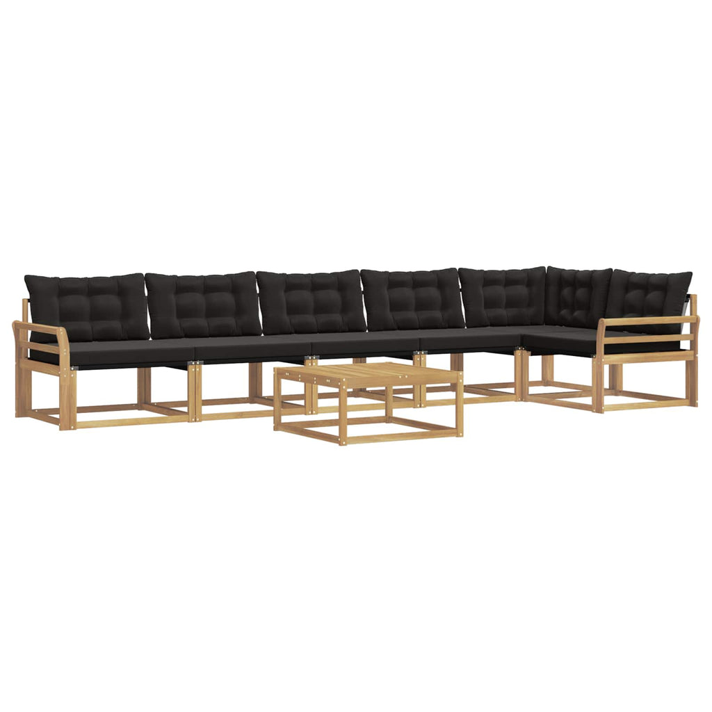 vidaXL Zestaw sof na zewnątrz 7 pcs biały i czarny 79 x 79 x 37 cm