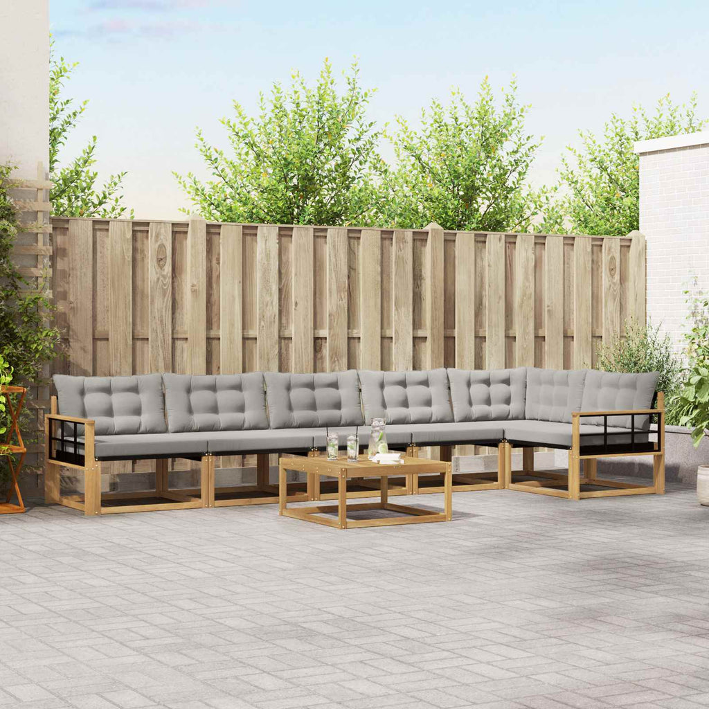 vidaXL Zestaw sof na zewnątrz 7 pcs Biały i jasnoszary 79 x 79 x 37 cm