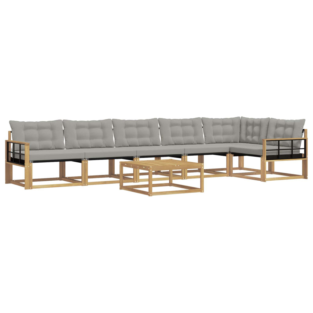 vidaXL Zestaw sof na zewnątrz 7 pcs Biały i jasnoszary 79 x 79 x 37 cm